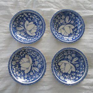 1940s Hawaiian Flowers small bowls / set of 4